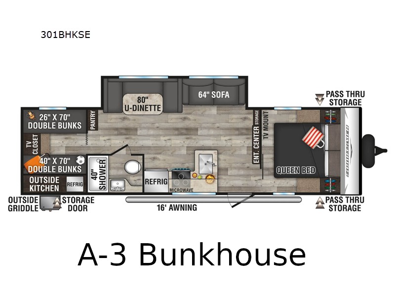 Bunkhouse Rental Floorplan